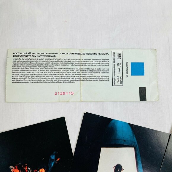 Vintage Lot 5 Michael Jackson Prague Show Memorabilia u Stub and Postcards 1996 - Picture 3 of 5